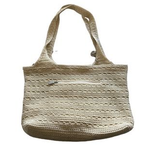 The Sak NEW Woven Knit Hand Crocheted Bag Model: Daphne, Style: 101286, Natural.